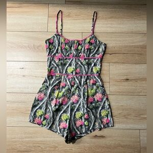 LAZY BONES - Multi-Color Spaghetti Strap Beaded Romper